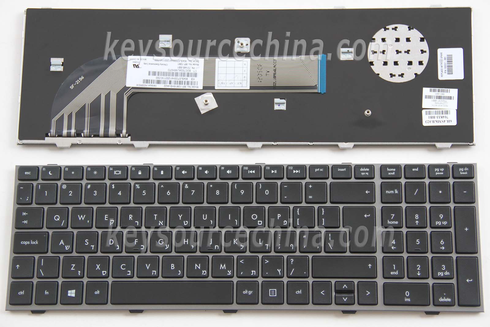MP-10M16HB-4422 Originalt HP Probook 4540s 4545s Hebrew Laptop Keyboard Israel HE מקלדת