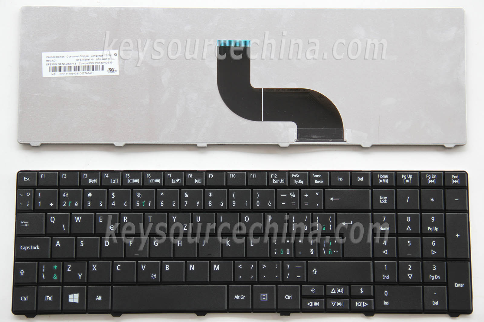 PK130PI2B25 Originalt Acer Aspire E1-521 E1-531 E1-531G E1-571 E1-571G E1-772 E1-772G Laptop Keyboard Czech Slovakian SK CZ