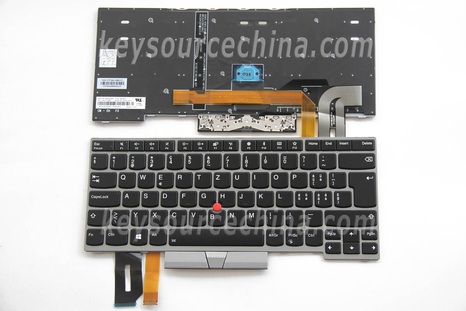 01YN366 Originalt Lenovo ThinkPad E480 L480 T480s L380 Yoga Swiss German Laptop Keyboard Schweiz Tastatur Backlit
