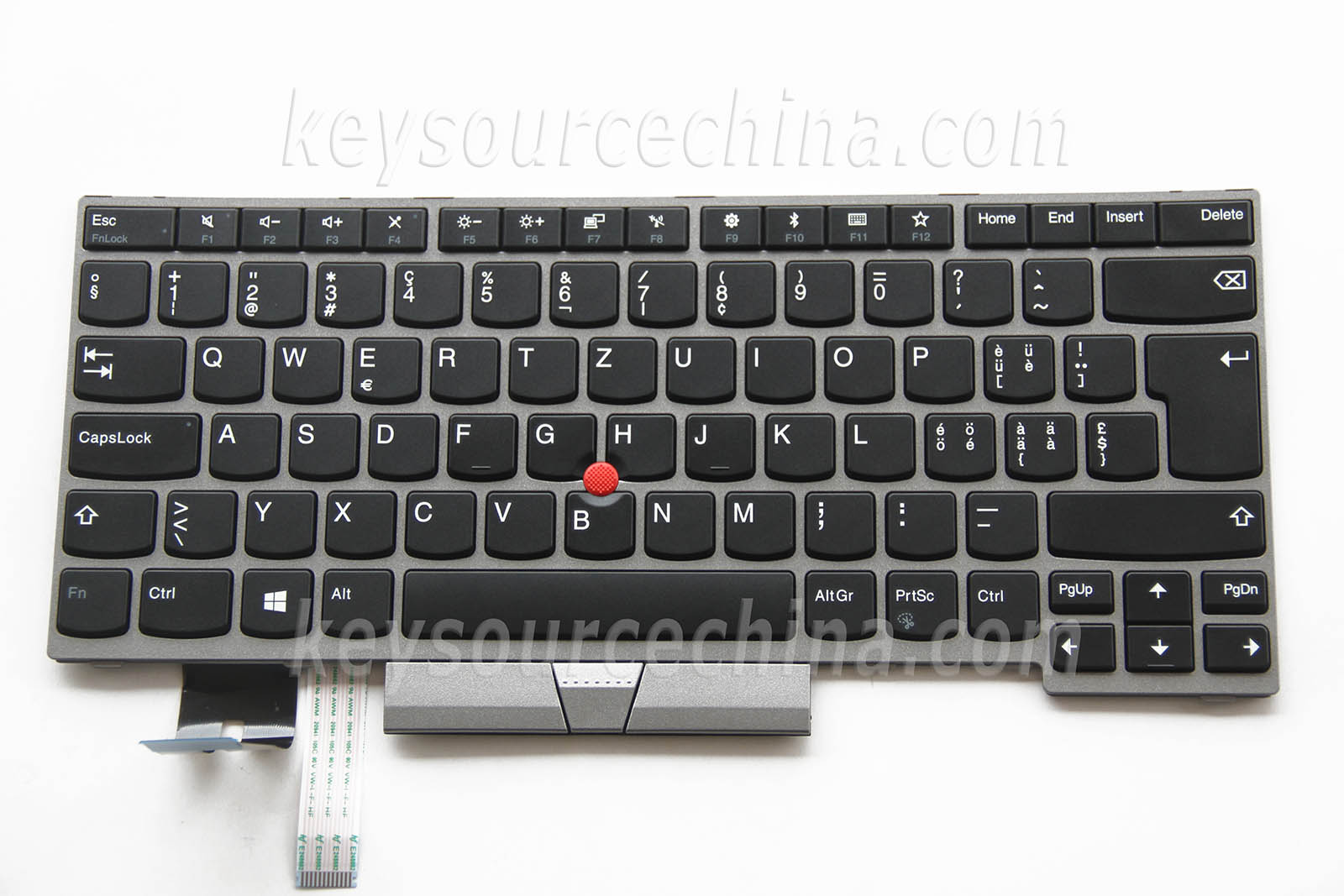 Lenovo ThinkPad E480 L480 T480s L380 Yoga Swiss German Laptop Keyboard Schweiz Tastatur Silver frame