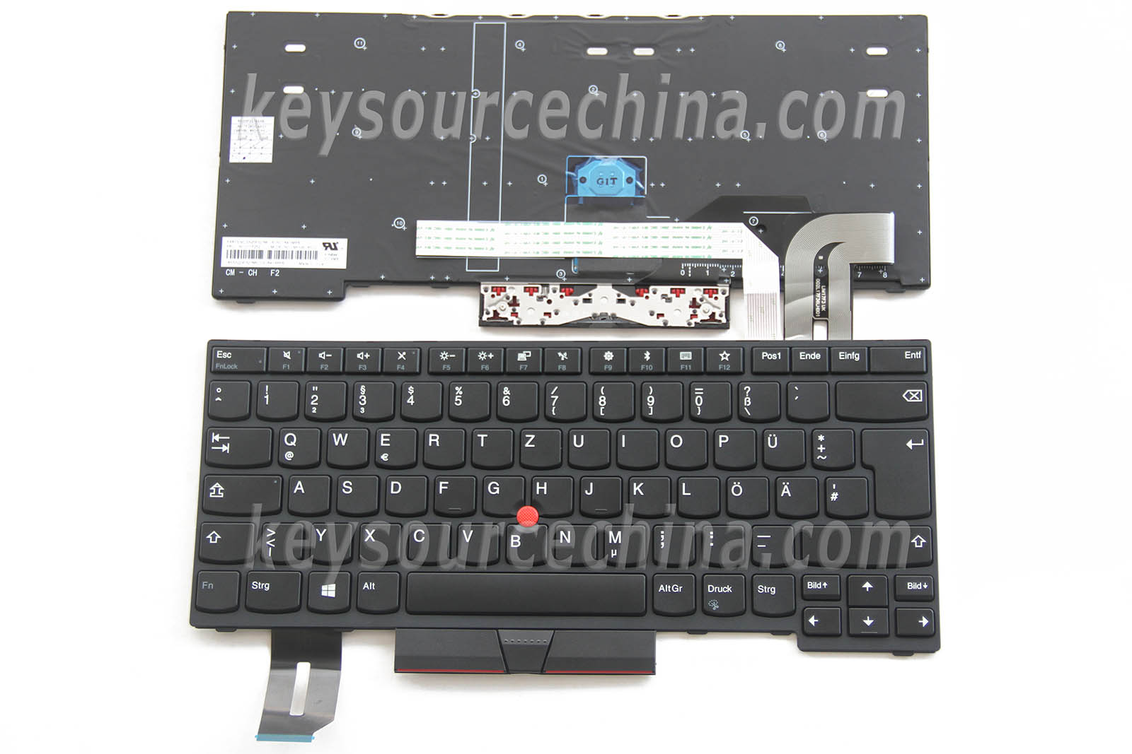 SN20P32766 Originalt Lenovo ThinkPad E480 L480 T480s L380 Yoga Laptop Keyboard German Tastatur Deutsch