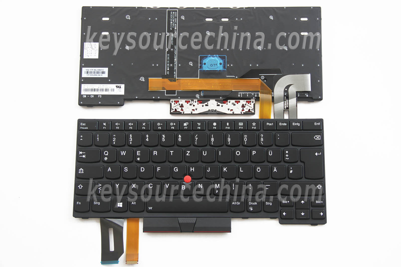 SN20P33122 Originalt Lenovo ThinkPad E480 L480 T480s L380 Yoga Laptop Keyboard German Tastatur Deutsch Backlit