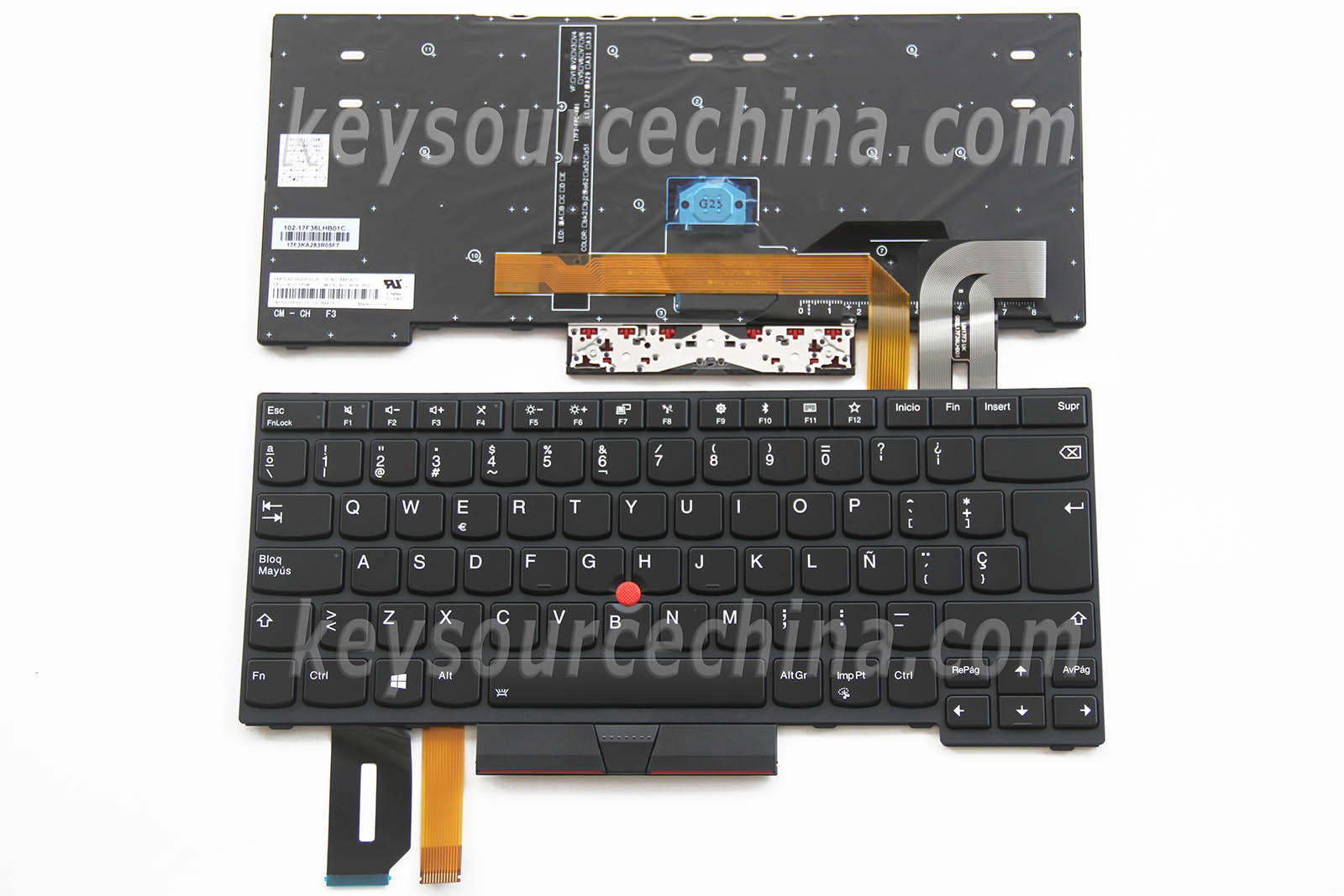 SN20P33120 Originalt Lenovo ThinkPad E480 L480 T480s L380 Yoga Laptop Keyboard Spanish Teclado Español SP Backlit