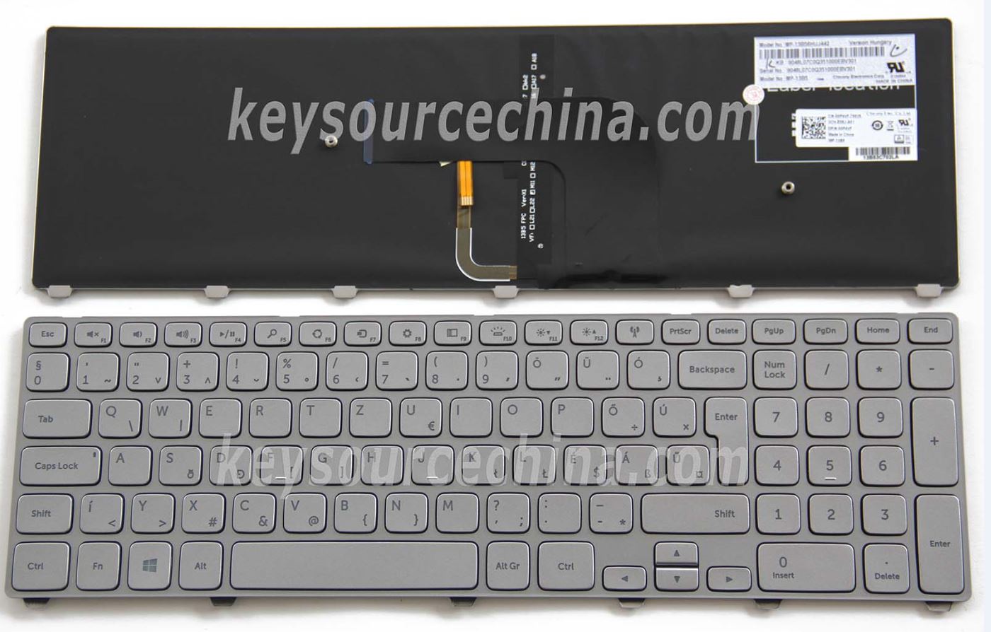 Magyar Billentyűzet for Dell Inspiron 17 7746 7737 00P4VF Backlit