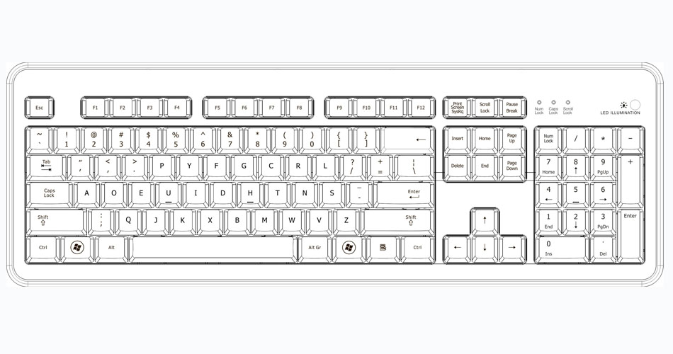 Dvorak Simplified keyboard