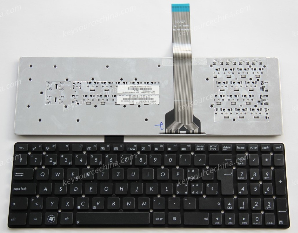 0KNB0-6121SF00 ASUS K55 A55 R500 R700 U57 A75V K75V black Swiss(SW) Tastatur Clavier Keyboard