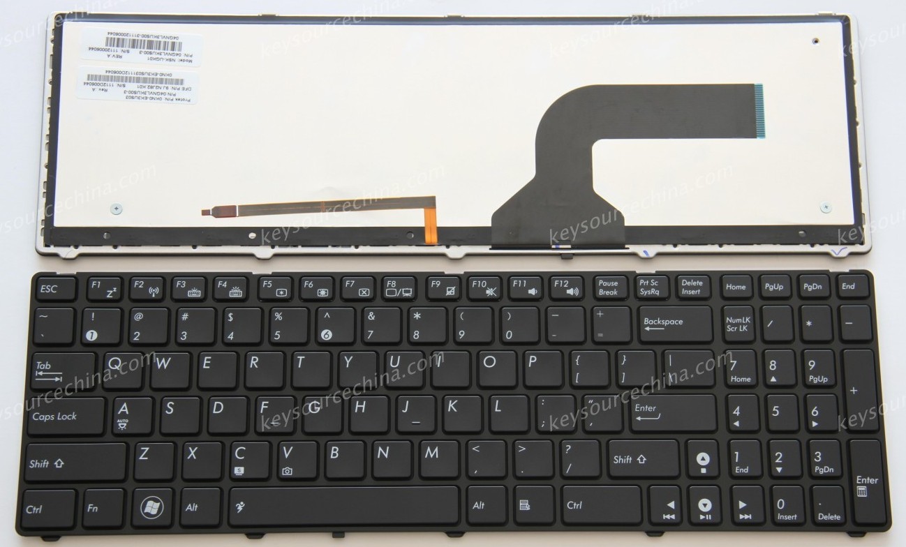 04GNV31KUS00-3 ASUS G51 G53 G60 G72 G73 VX7 U50VG US keyboard
